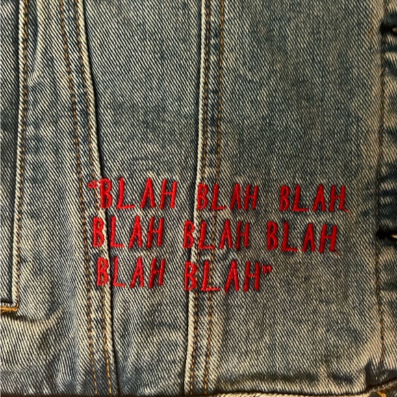 VINTAGE JEAN JACKET "DO NOT DISTURB"! - Picture 2 of 5